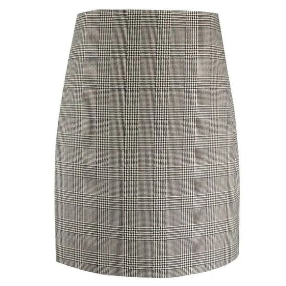 Ralph Lauren Collection Purple Label Prince of Wales Check Wool Short Skirt 12 L - Picture 5 of 10